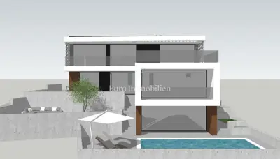 Sukošan - building plot with permit, 350 m from the sea - 5