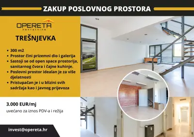 Gewerbeimmobilie zur Miete in Trešnjevka, 300 m²