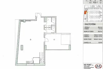 Poslovni prostor 292 m², Donji grad - dvije etaže i više ulaza - 24