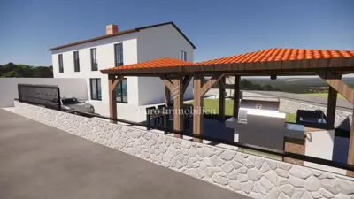 Haus 135 m², Vrbnik - Pool und überdachter Grill