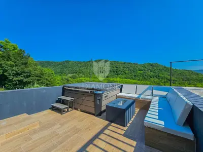 Exklusiv! Oprtalj, Steinhaus mit atemberaubendem Ausblick! - 11
