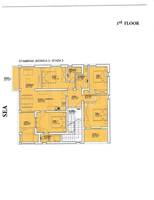 Apartment 90,90 m², Vir - first row to the sea and terrace 24 m² - 24