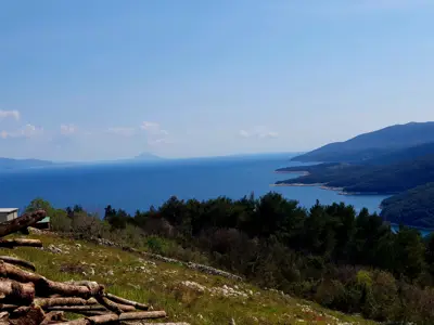 Građevinsko zemljište 2.913 m², Rabac - panoramski pogled na more - 2