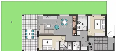 Pag, Mandre, novogradnja 82,60 m², prizemlje zgrade, vrt, parking - 9