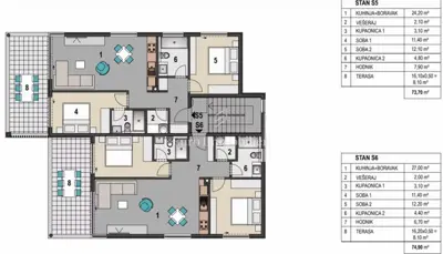 Penthouse with a spacious terrace and sea view - Pag Island - 4