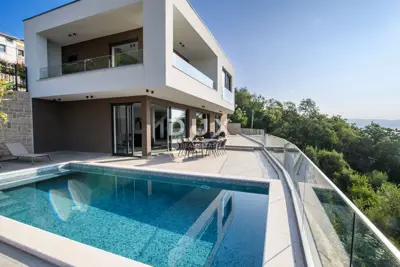 Villa 225 m², Medveja - Blick auf die Kvarner Bucht - 8