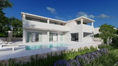 Vila 227 m², Stara Novalja - pogled na more i bazen - 3
