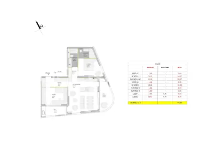 Apartment 94,81 m², Umag - 2 bedrooms, 2 loggias - 3