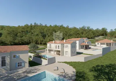 Građevinsko zemljište, Pićan - dozvola i projekt kuće s bazenom - 8