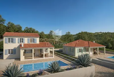 Građevinsko zemljište, Pićan - dozvola i projekt kuće s bazenom - 5