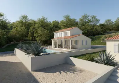 Građevinsko zemljište, Pićan - dozvola i projekt kuće s bazenom - 6