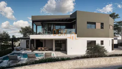 Vila 228,6 m², Vodnjan - Pool und Meerblick