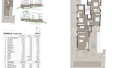 Wohnung 227 m², Kožino - 4 Zimmer, Garten und Pool - 20