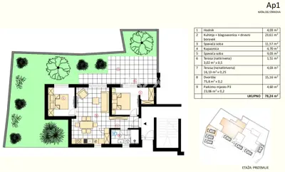 Apartman 78,2 m², Murter - vrt, terasa i parkirno mjesto - 12