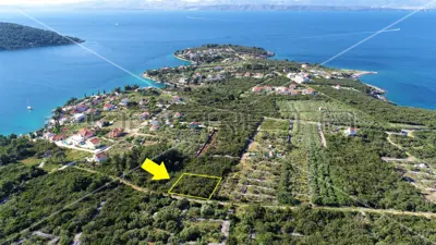 Građevinsko zemljište 997 m², Nečujam, pogled na more i Split