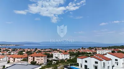 Baugrundstück 852 m², Malinska - Okolica, Meerblick