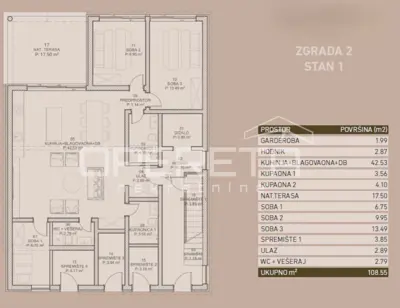 Wohnung 108 m², Vabriga - 800 m vom Meer - 5