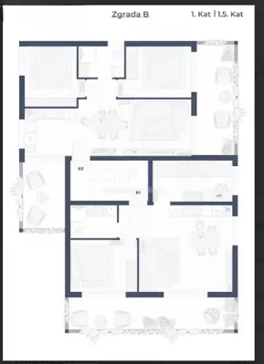 Apartman 2S, Kožino - krovna terasa i parkirno mjesto - 9