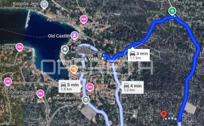 Poljoprivredno zemljište 615 m², Drvenik Veliki, pogled na more - 5
