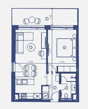 Apartment 65 m², Crveni Vrh bei Umag, Meerblick - 9