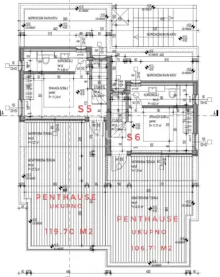 Trogir, Čiovo, 3-sobni penthouse, krovna terasa, 94,72 m² - 8