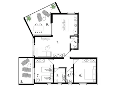 Apartment 104.2 m², Vodice - sea view and 2 loggias - 2