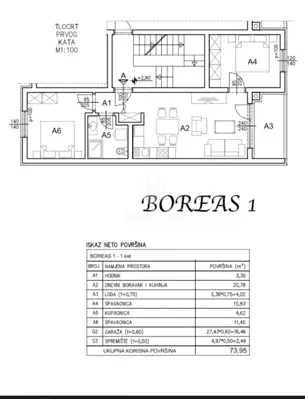 Wohnung 73,95 m², Šijana Pula - 2 Schlafzimmer - 2