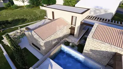 House 140 m², Karigador - 2 km from the beach and pool - 19