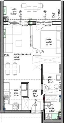 Stan 48 m², Globetka, Čakovec - lođa i odabir završnih obloga - 6