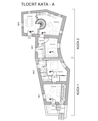Three terraced houses for renovation in an excellent location with panoramic views - 14