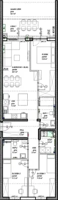 Apartment 92 m², Globetka, Čakovec - loggia 23 m² - 6
