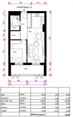 Zagreb, istok - Novogradnja stan A10, 50 m² - 7