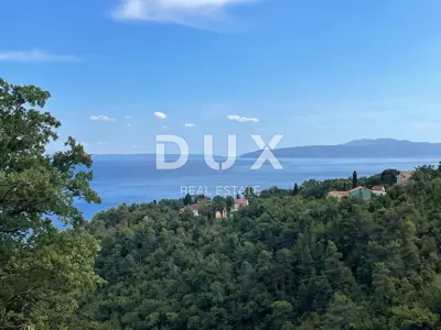 Baugrundstück, Ičići - Meerblick und Baugenehmigung