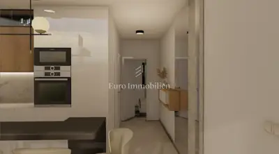 Apartment 47,8 m², Vir - 2 Schlafzimmer, Balkon und Garten