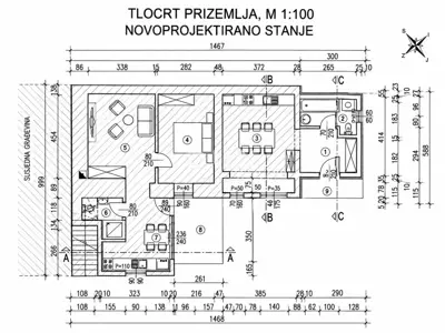 Haus 154 m², Šibenik - Zentrum, drei Wohnungen und Hof - 23