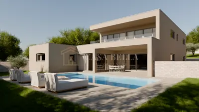 Vila 400 m², Krk - Okolica, grijani bazen i pogled na more