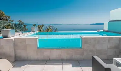 Vila-Penthouse u Pobrima, pogled na more i bazen - 8