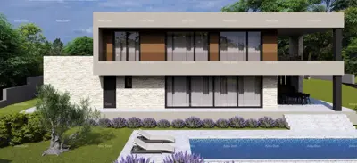 Građevinsko zemljište s idejnim projektom – Poreč, Žbandaj, 963 m² - 2