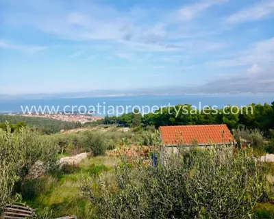 Poljoprivredno zemljište 2.119 m², Otok Brač - pogled na more