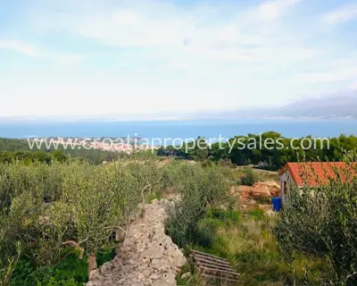 Poljoprivredno zemljište 2.119 m², Otok Brač - pogled na more - 7