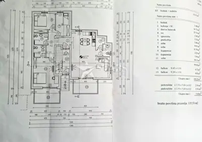 Wohnung 114 m², Podmurvice - 3 Zimmer, 2 Badezimmer und 2 Balkone - 5