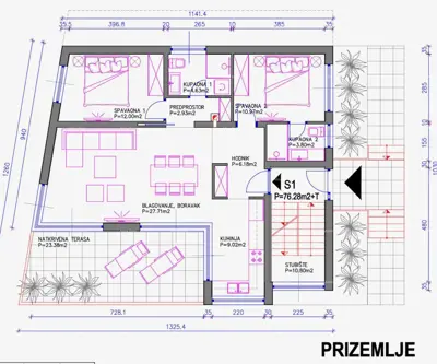 Stan 132 m², Medulin - prizemlje, vrt i terasa - 3