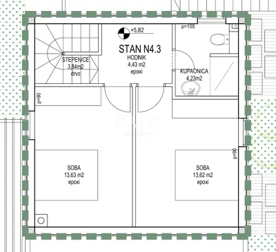 Wohnung 83 m², Nerezine - 2 Etagen und Terrasse - 12