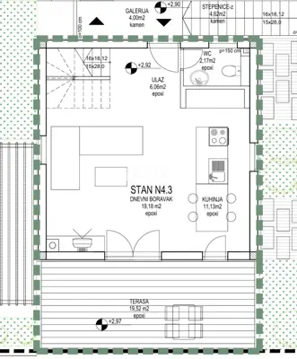 Wohnung 83 m², Nerezine - 2 Etagen und Terrasse - 11