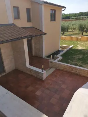 Dvojna kuća, Poreč, pogled na more i terasa - 16