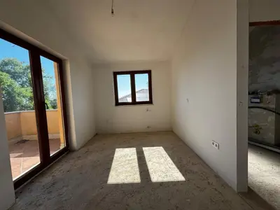 Dvojna kuća, Poreč, pogled na more i terasa - 12