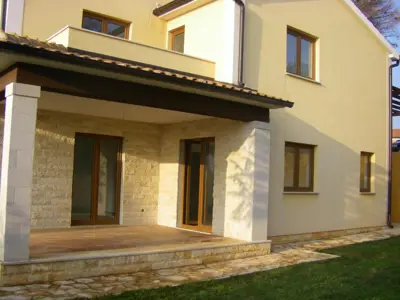 Dvojna kuća, Poreč, pogled na more i terasa - 7