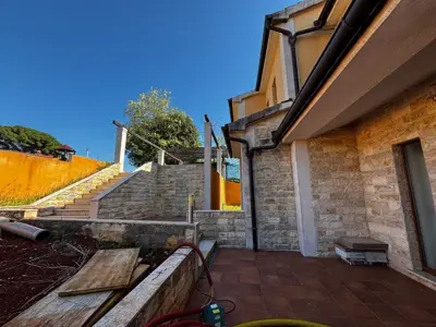 Dvojna kuća, Poreč, pogled na more i terasa - 6