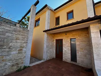 Dvojna kuća, Poreč, pogled na more i terasa - 3