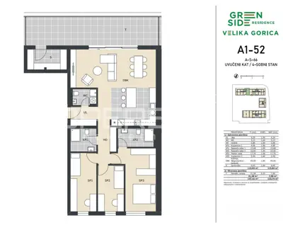PRODAJA, VELIKA GORICA – NOVOGRADNJA | 4-SOBNI STAN 123,74 m², 3 SPAVAĆE SOBE, 2 - 13